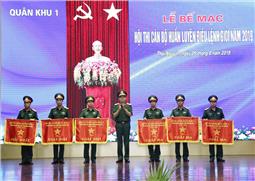 Quân khu: Bế mạc Hội thi cán bộ huấn luyện điều lệnh giỏi năm 2019